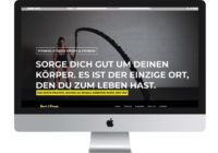 Computer I Mac zeigt die Website des Kunden Sport und Fitness, die von der Werbeagentur Werbereich OG erstellt wurde.